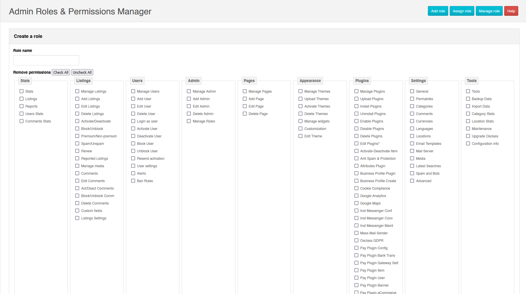 Admin Roles Permissions Manager Plugin Enterprise Classifieds